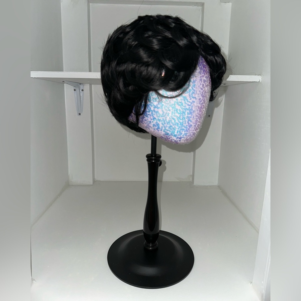 Glueless Short Black Curly Pixie Wig